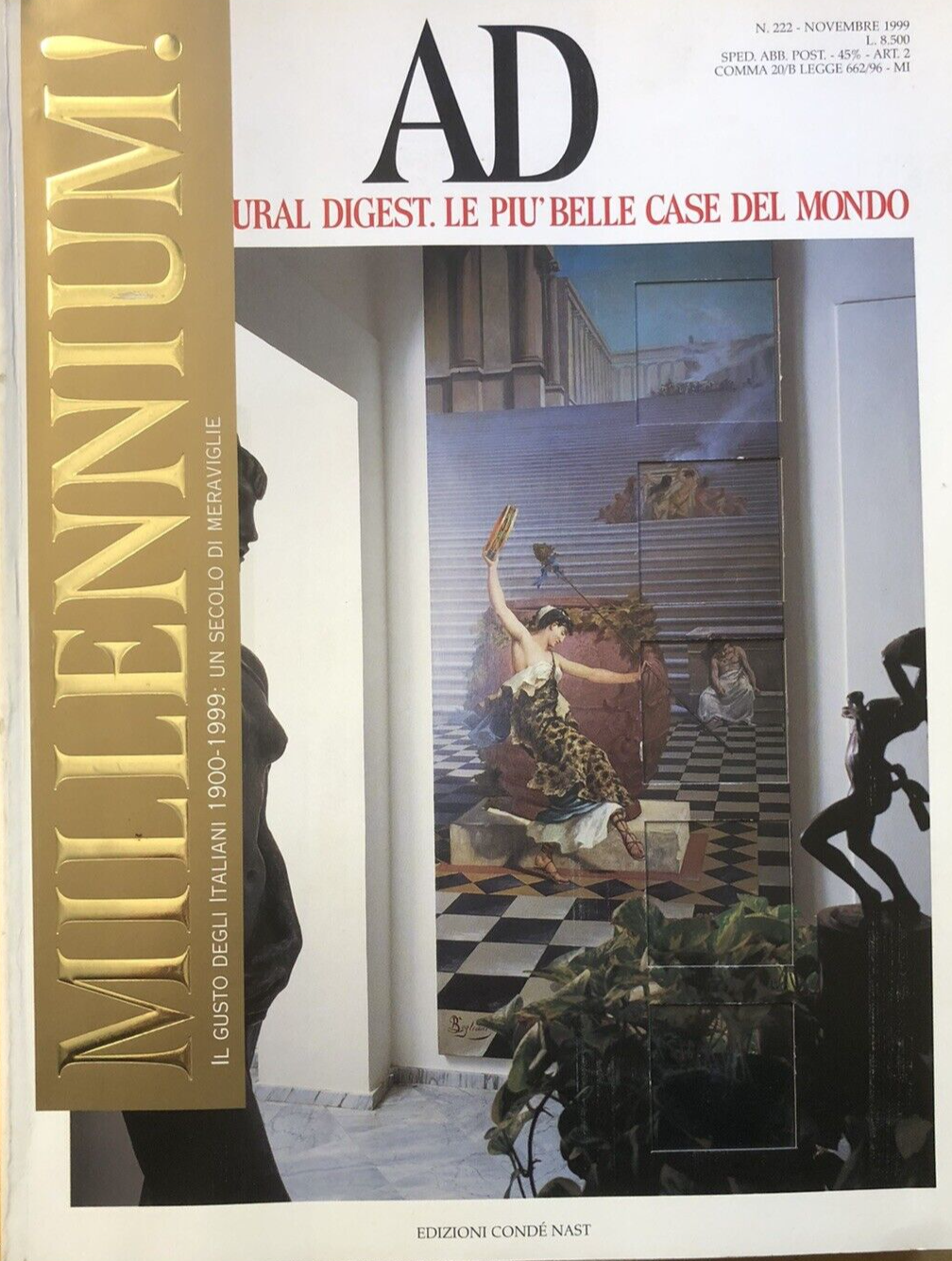 AD MILLENIUM le più belle case del mondo n. 222 Novembre 1999. Condè Nast