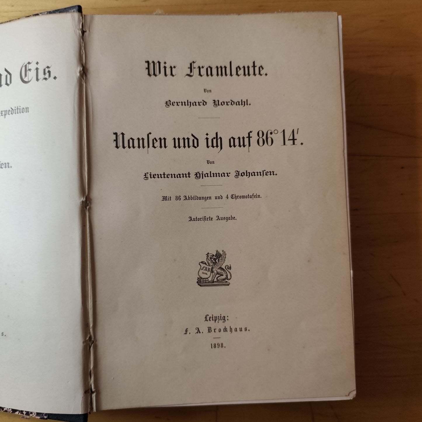 In Nacht Und eis Fr. Nansen - supplement III - Nordahal Johansen 1898