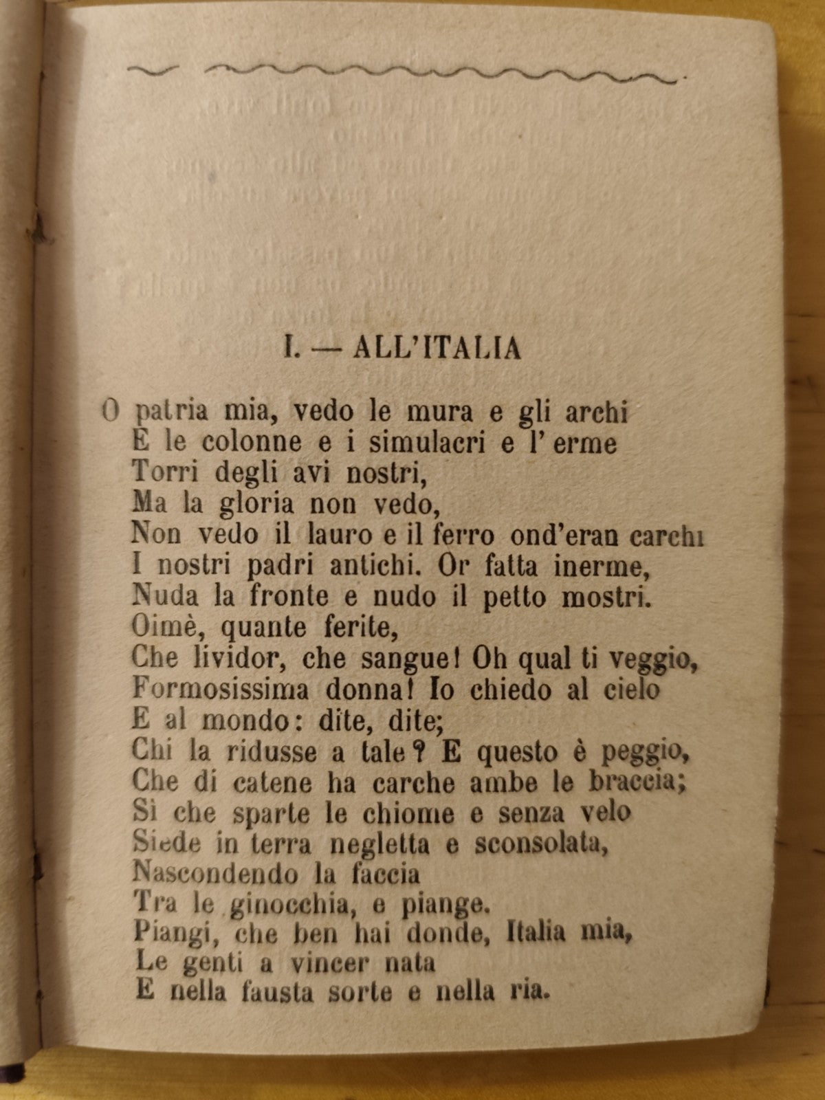 Leopardi Poesie, Francesco Tornese Napoli, edizione riveduta, non datato (1880?)