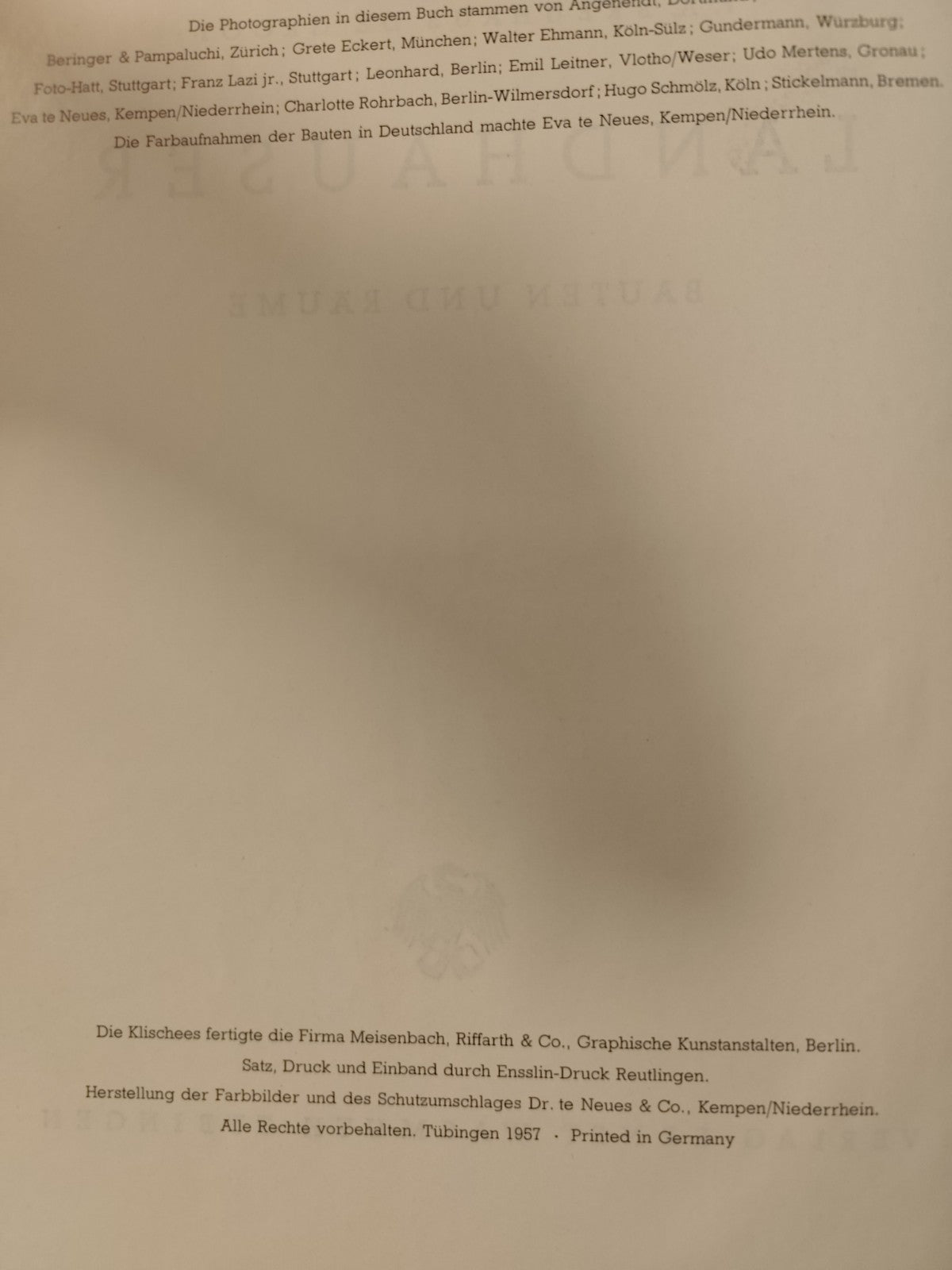 LandHauser - Bauten und raume - Brehaus de Groot - Verlag Wasmuth Tubingen 1957