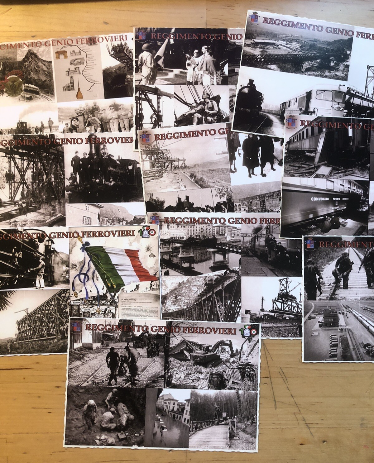 Reggimento genio Ferrovieri - 10 Cartoline stampate nel 2011