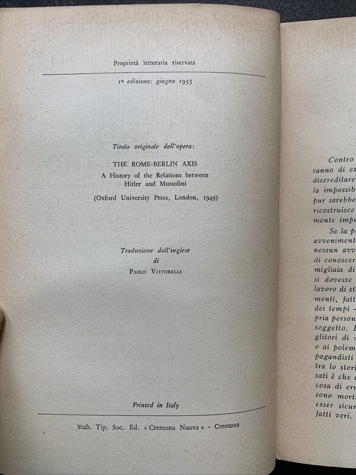 L'asse Roma Berlino - E. Wiskemann, la Nuova Italia 1955 #