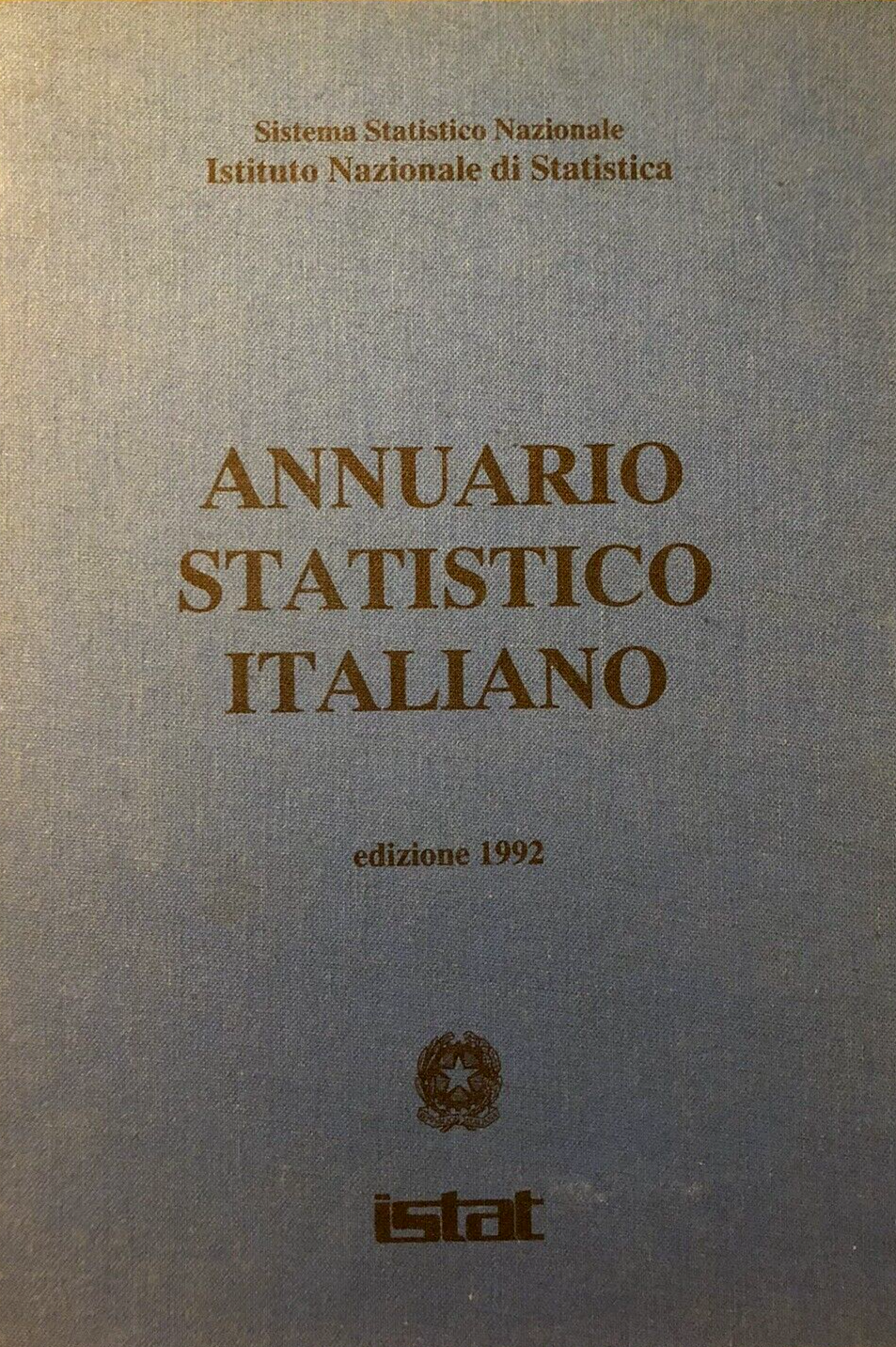 Annuario statistico Italiano 1992 ISTAT