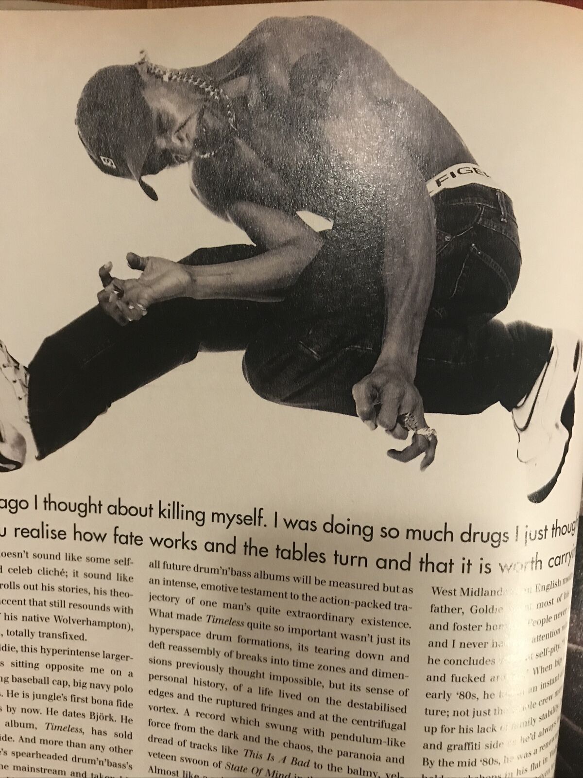 Goldie CRAIG McDEAN Helmut Lang STEVEN KLEIN Snowboarding i-D magazine 1996 July
