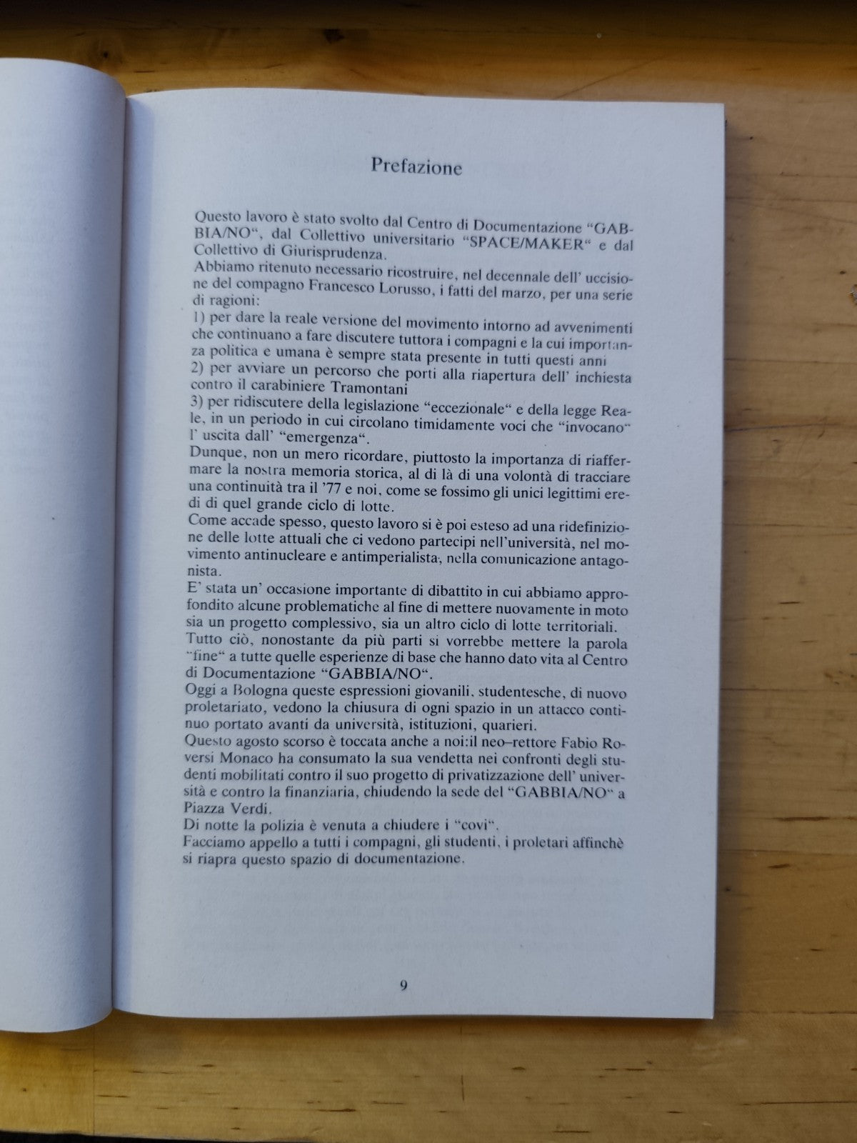 Piccola città, Francesco Lorusso Movimento del ’77 Movimento studentesco Bologna