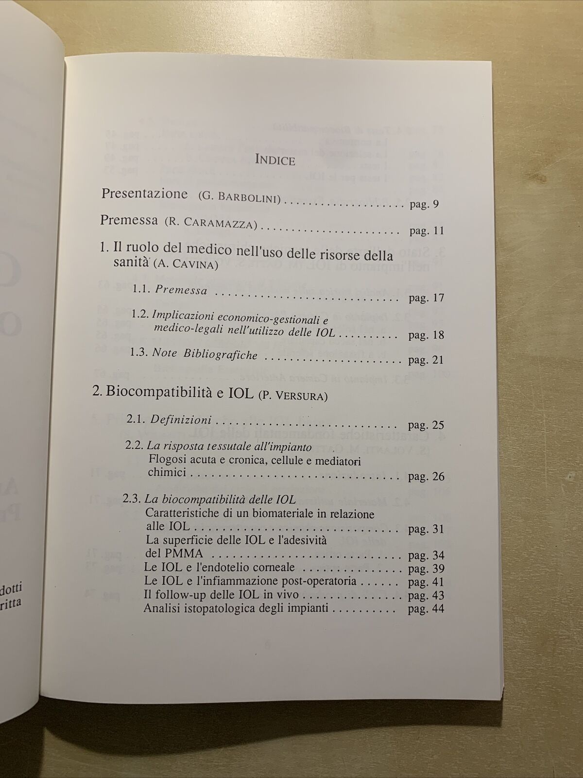 COME APRIRE GLI OCCHI SULLE IOL - CAVINA, M. GATTI, P. VERSURA, S. VOLANTI #