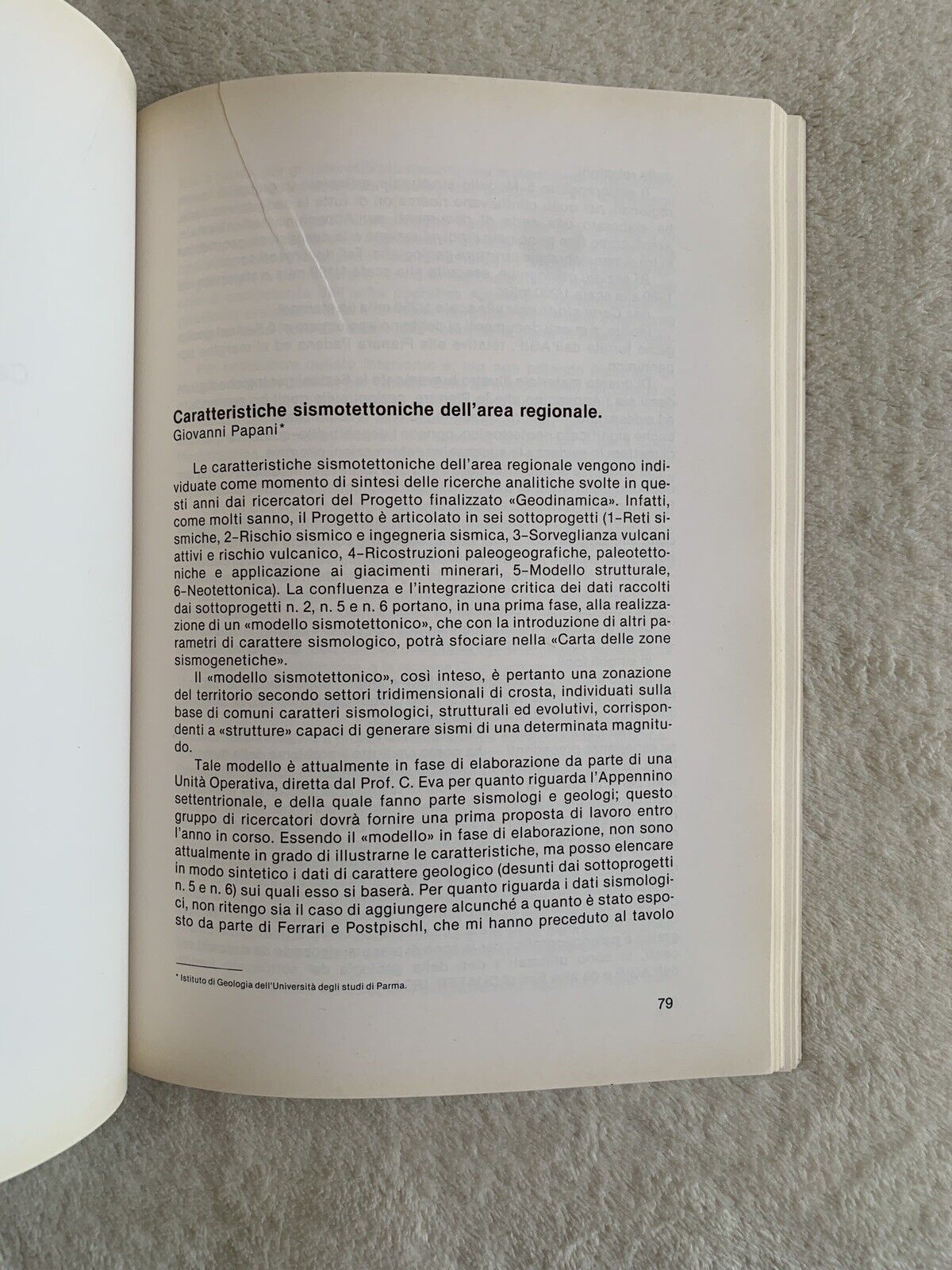 Zone sismiche e sismicità in Emilia-Romagna strategia difesa dai terremoti 1981