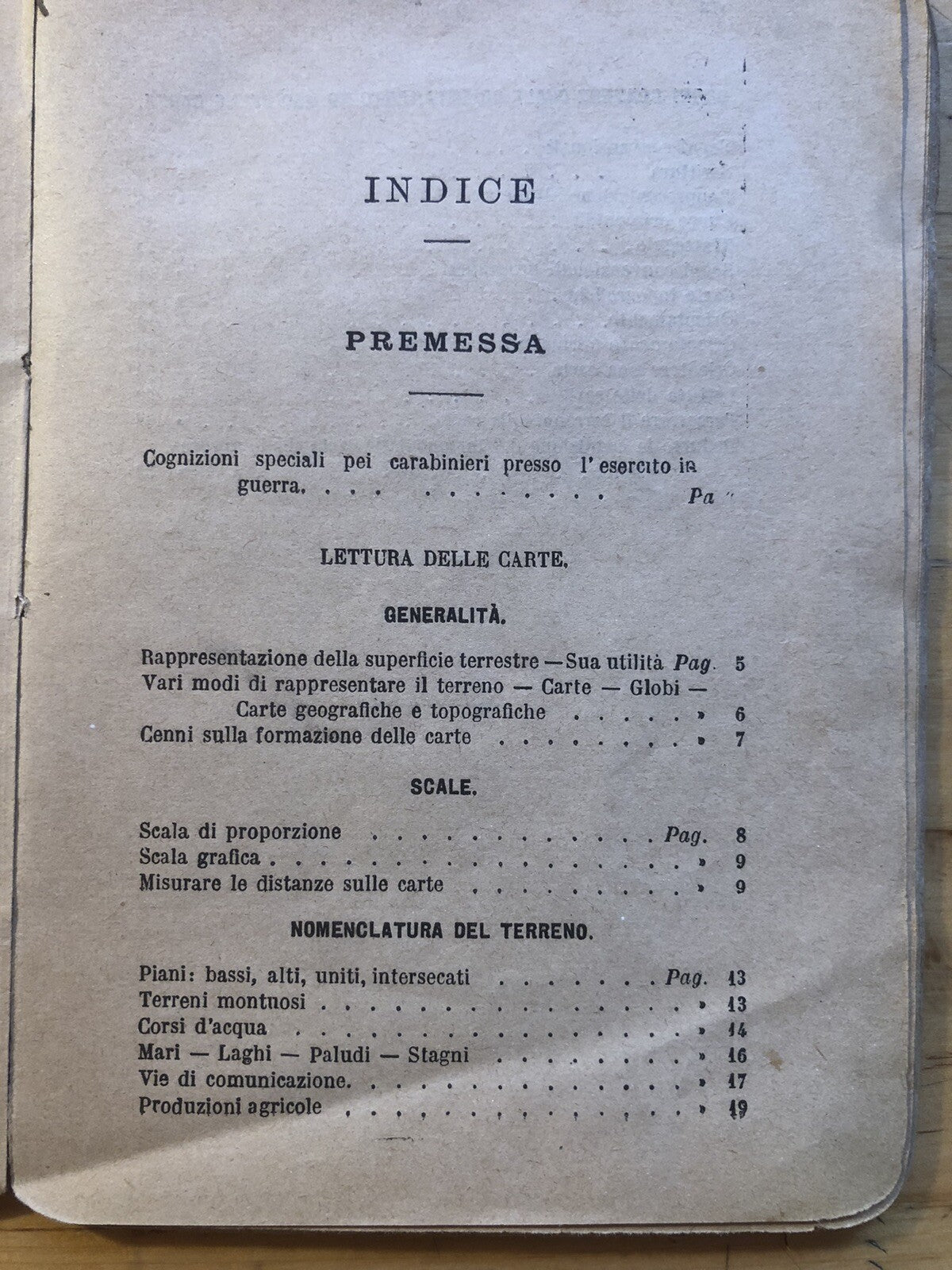 Nozioni di Topografia per i Carabinieri Reali, Ministero della guerra. 1901