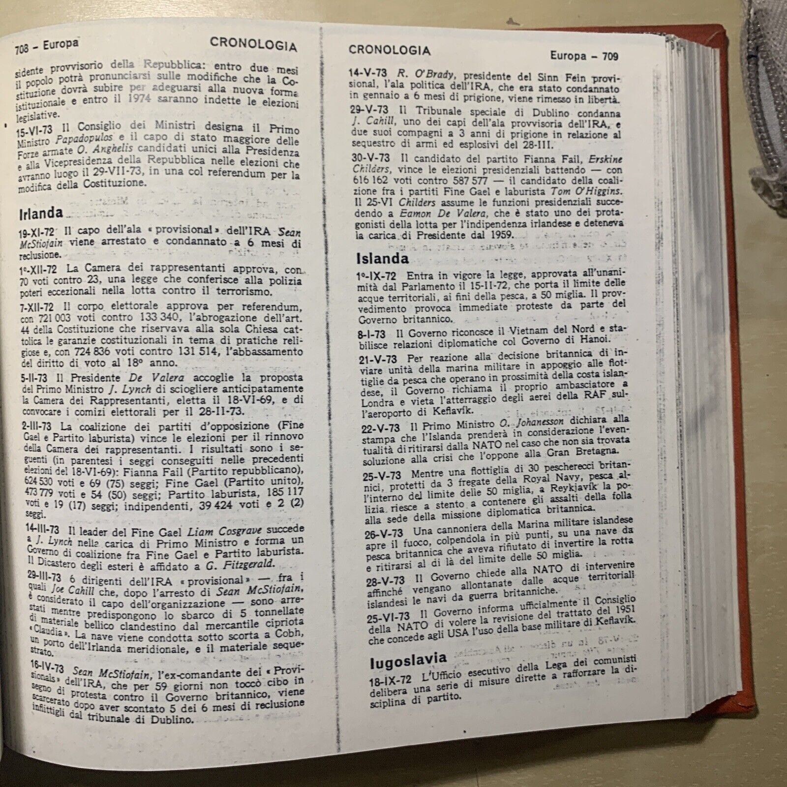 CRONOLOGIA DEGLI AVVENIMENTI POLITICI ANNI '70 (DAL 1970 AL 1980) - 3 VOLUMI #