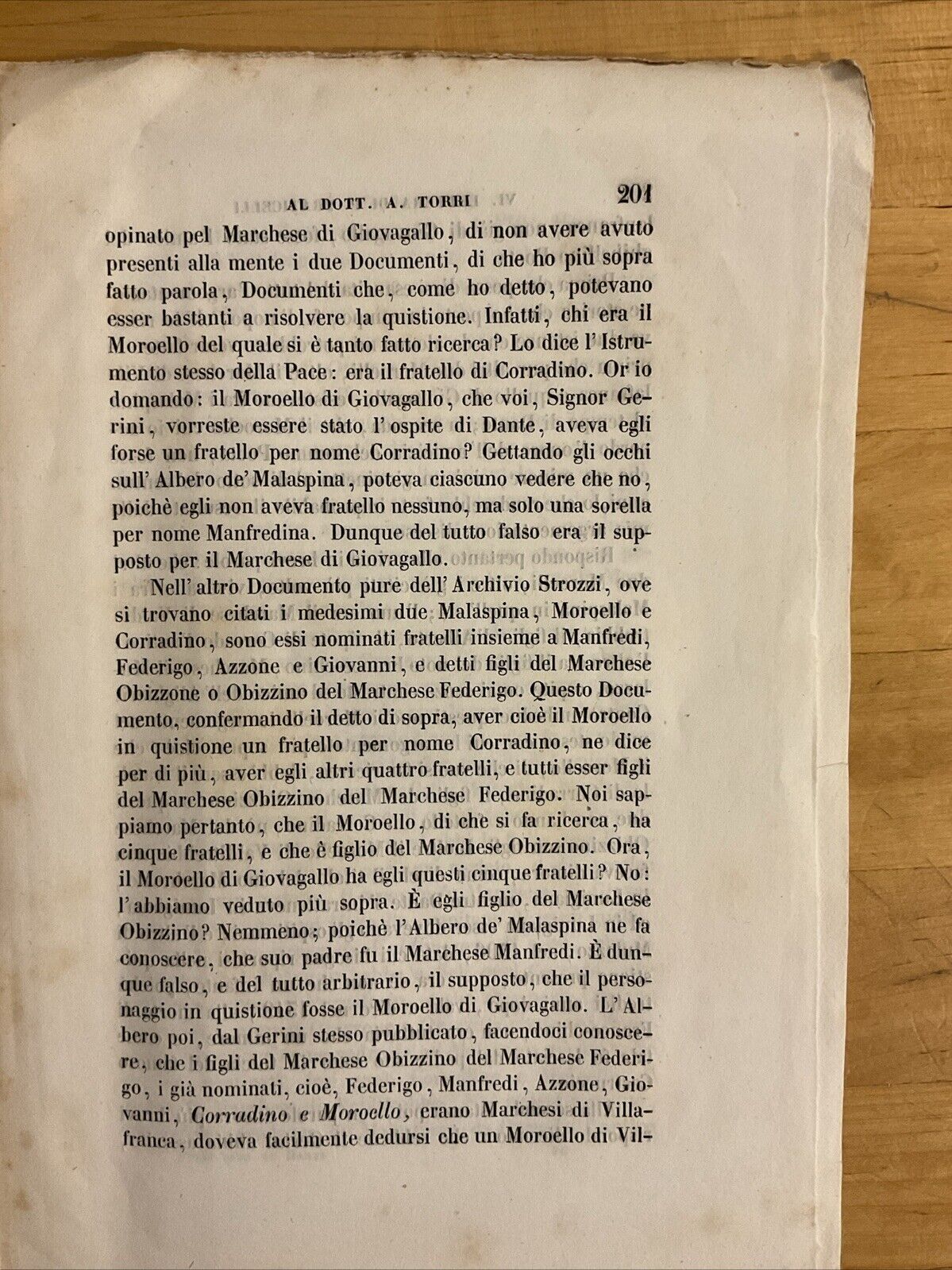 Chi fossero i due Malaspina amici ed ospiti di Dante, P. Fraticelli 1846