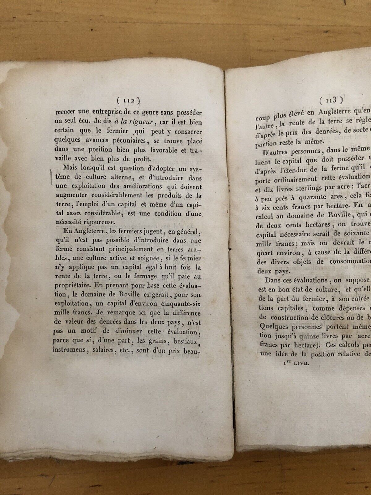 ANNALES AGRICOLES DE ROVILLE Mathieu de Dombasle. Huzard 1829 (con tavole)