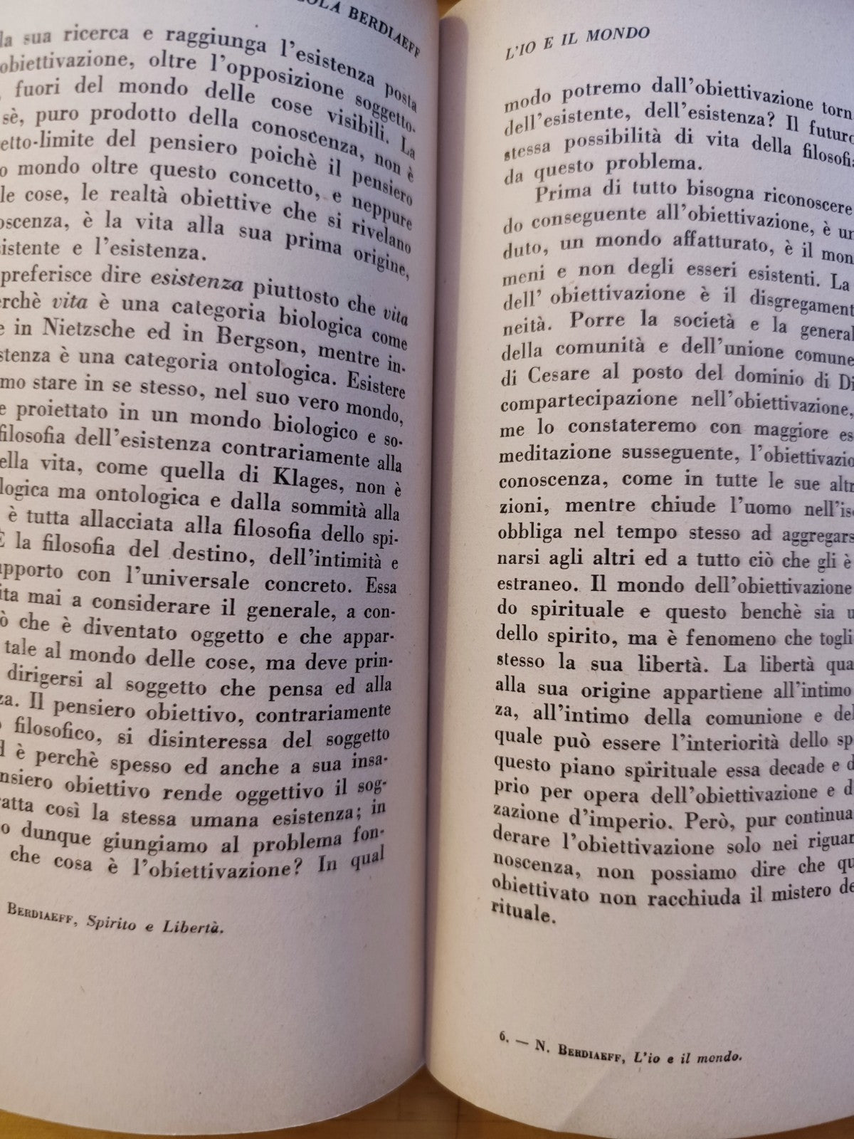 L'Io e il mondo, Nicola Berdiaeff - Bompiani 1942, 5 meditazioni sull'esistenza