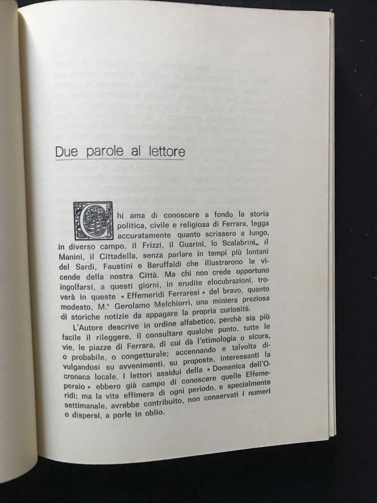 FERRARA - Nomenclatura ed etimologia delle piazze strade Ferrara, G. Melchiorri