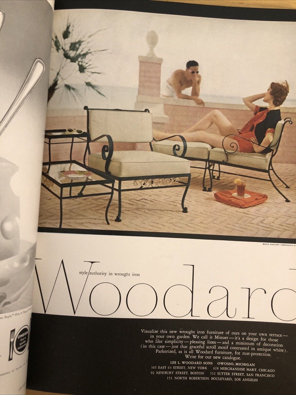 INTERIORS MAGAZINE APRIL 1957 Olga Gueft - Interiors, design, architecture