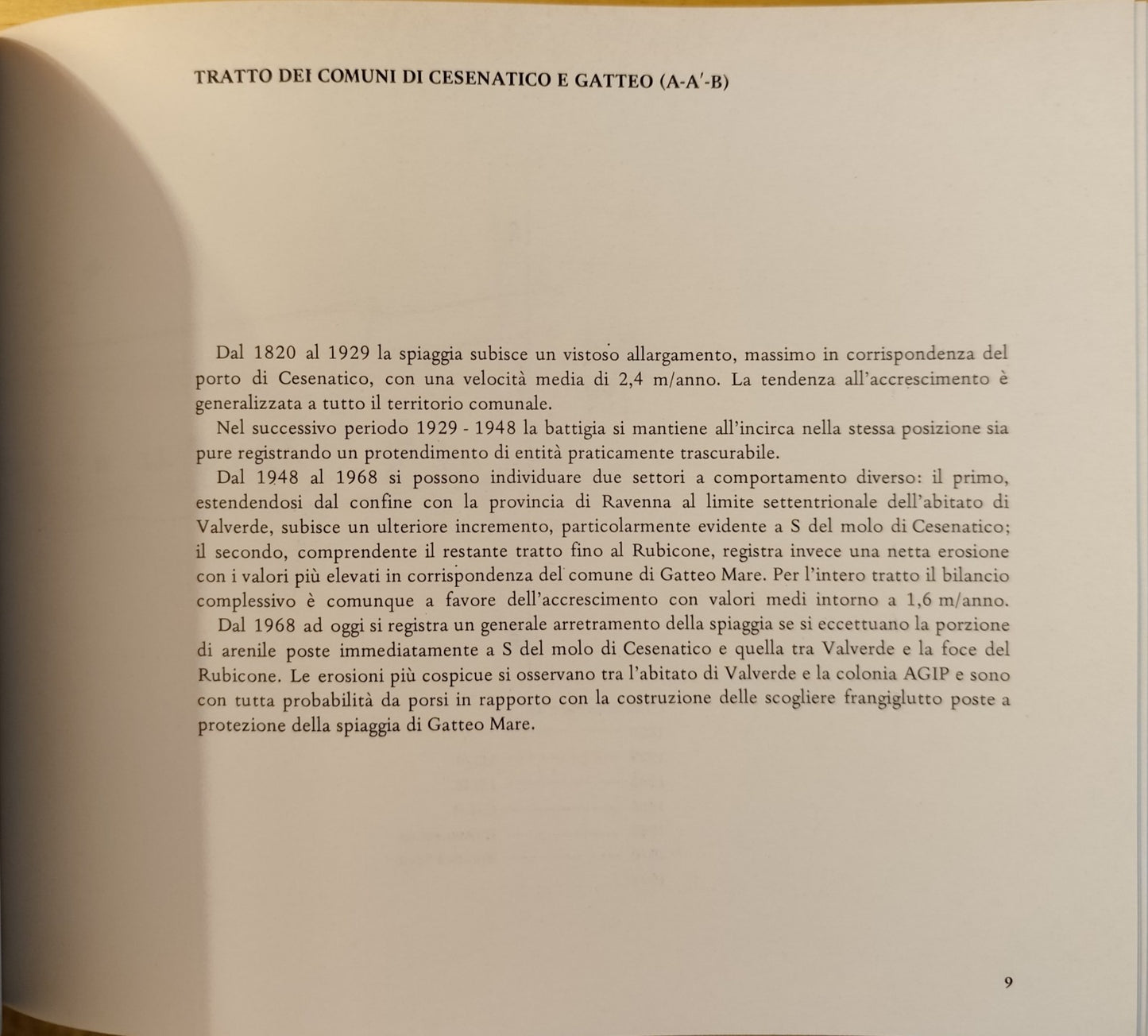 Geomorfologia Emilia Romagna, variazioni della spiaggia- Forli Ravenna Ferrara