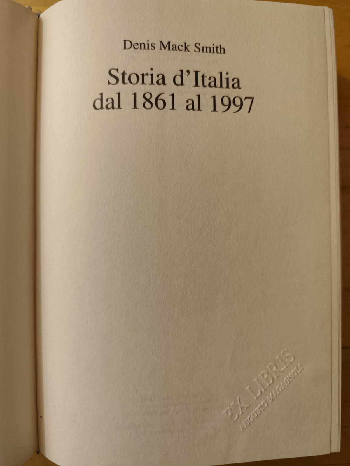 Storia d'Italia dal 1861 al 1997, Denis Mack Smith, CDE su lic. Laterza 1997