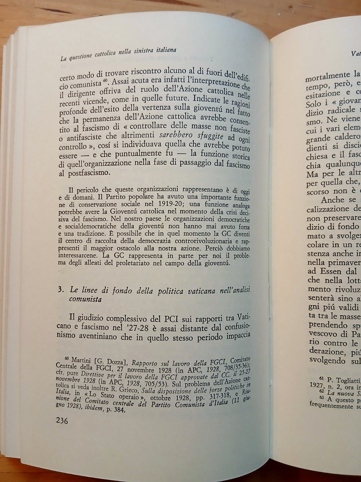 La questione cattolica nella sinistra Italiana 1919-1939, P. Giorgio Zunino 1977