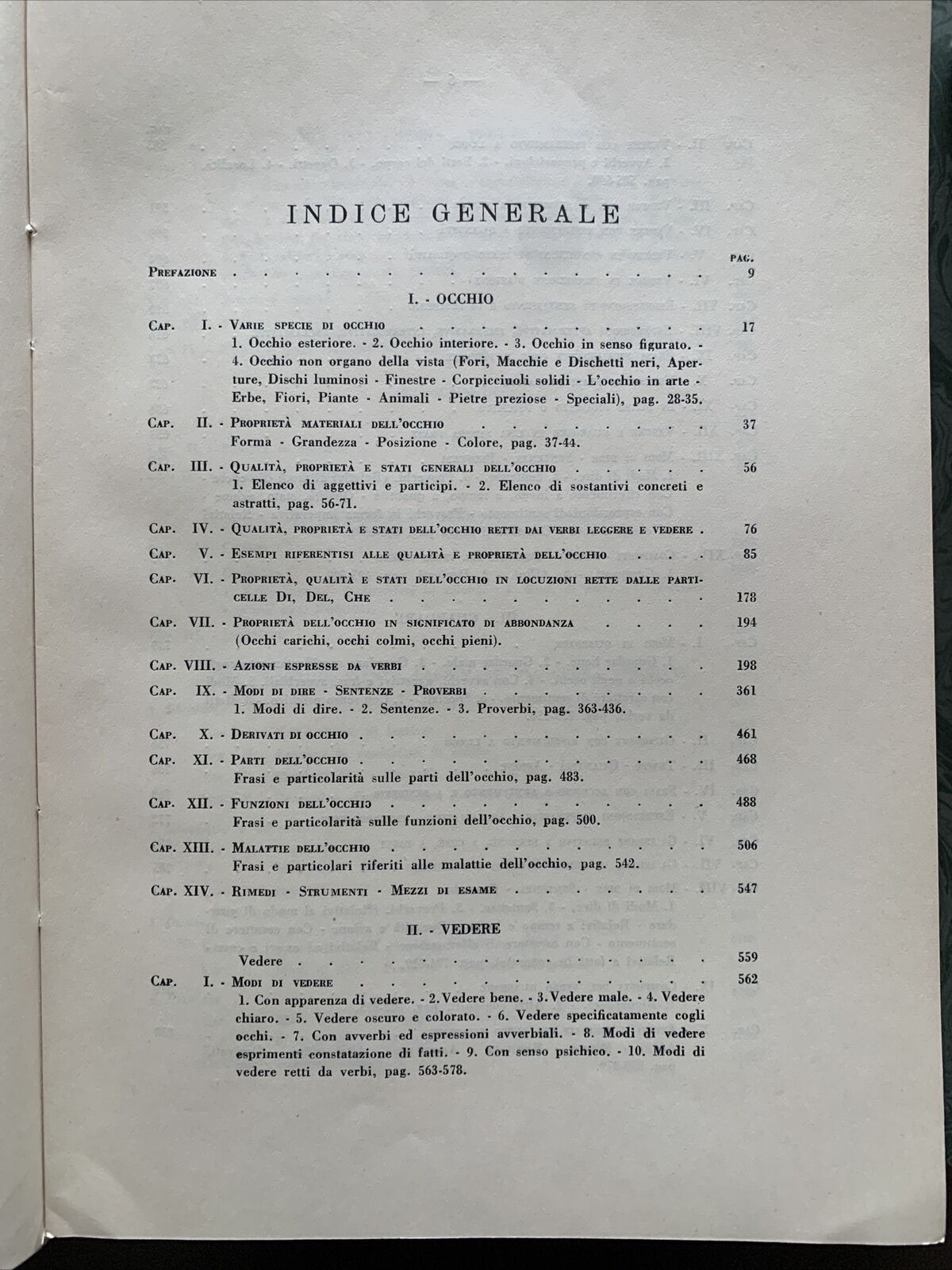 L'OCCHIO NEL LINGUAGGIO COMUNE - GIUSEPPE OVIO. 2 volumi 1941 #