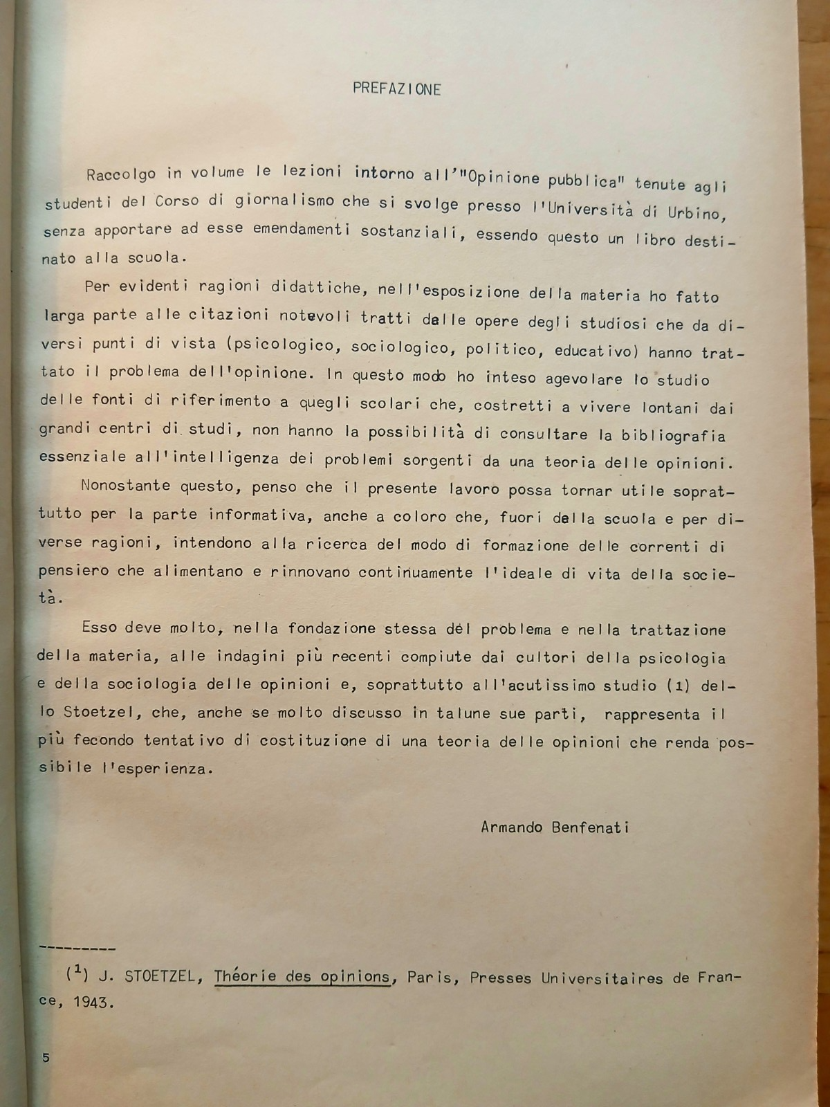 L'opinione pubblica - Armando Benfenati - Soc. editrice universitaria anni '50