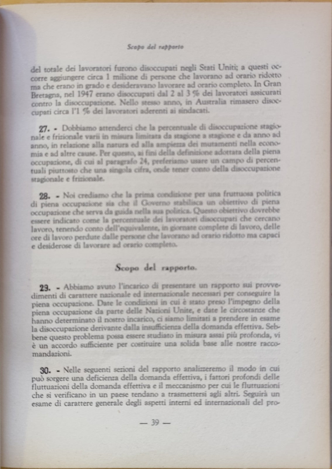 Politiche della Piena occupazione J.M. Clark Kaldor, Tremelloni - Economia 1950
