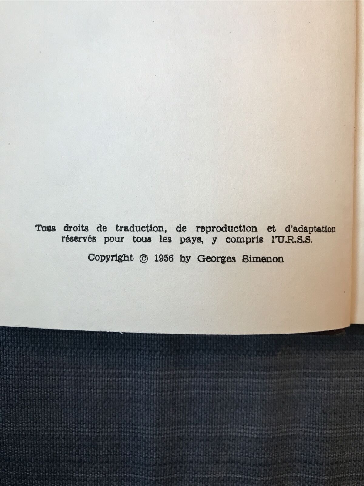 EN CAS DE MALHEUR, Georges Simenon, presses de la cite 1956