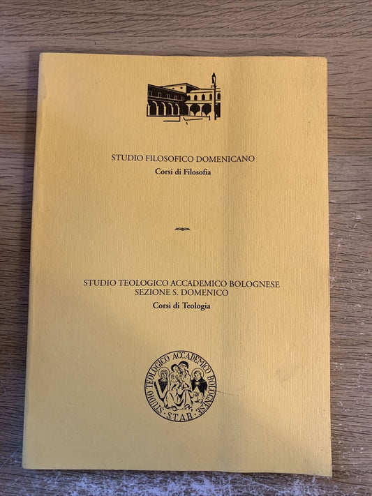 Studio teologico accademico bolognese sezione s. domenico. Studio filosofico dom