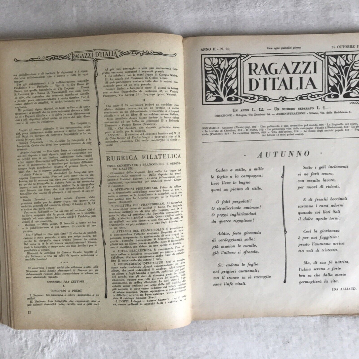 RAGAZZI D'ITALIA, anno II completo, quindicinale 24 numeri.annata 1924 MONDADORI