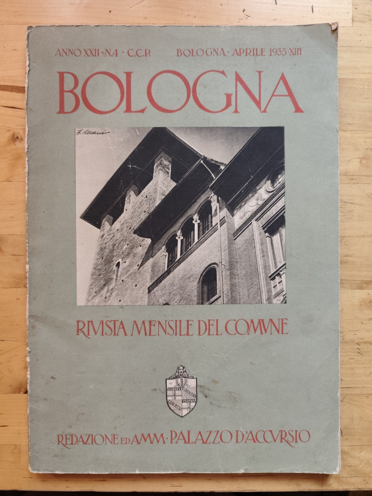 Bologna rivista mensile del comune - aprile 1935 XIII anno XXII n.4
