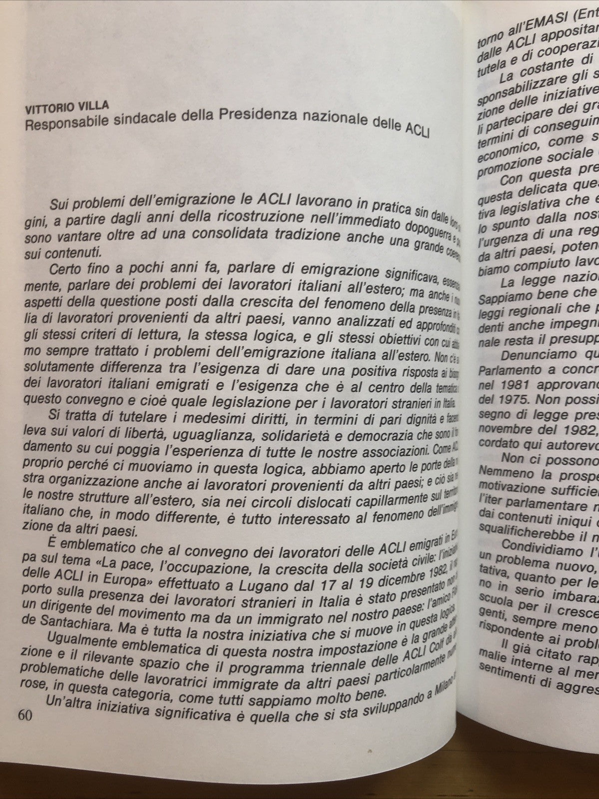 Quale legislazione per i lavoratori stranieri in Italia, Emilia Romagna 1983