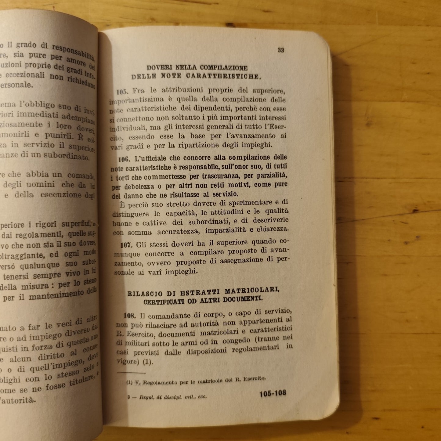REGOLAMENTO DI DISCIPLINA MILITARE 1929 - timbro battaglione Feltre R. Esercito