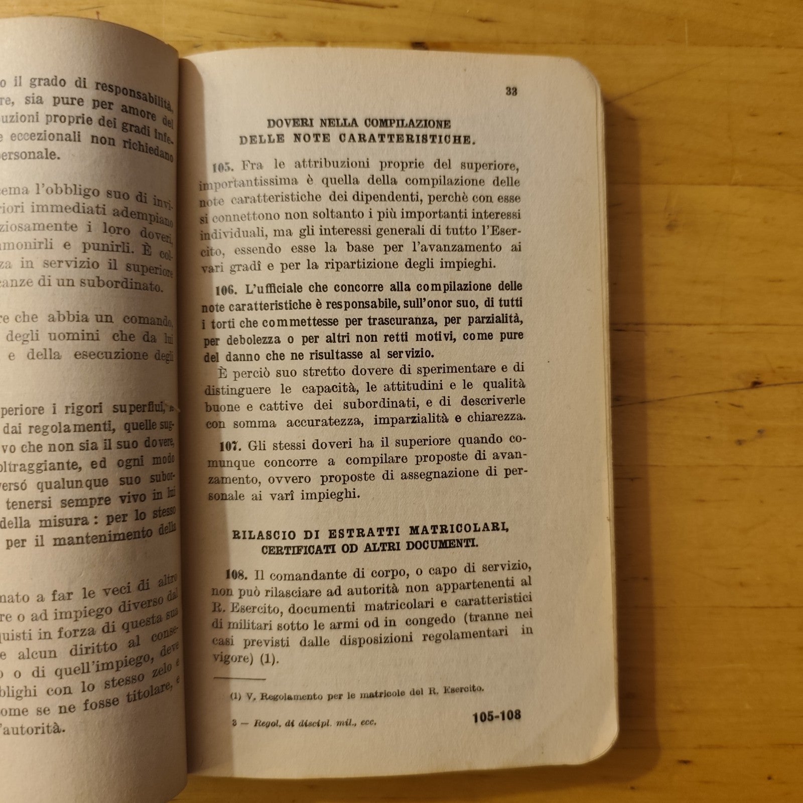 REGOLAMENTO DI DISCIPLINA MILITARE 1929 - timbro battaglione Feltre R. Esercito