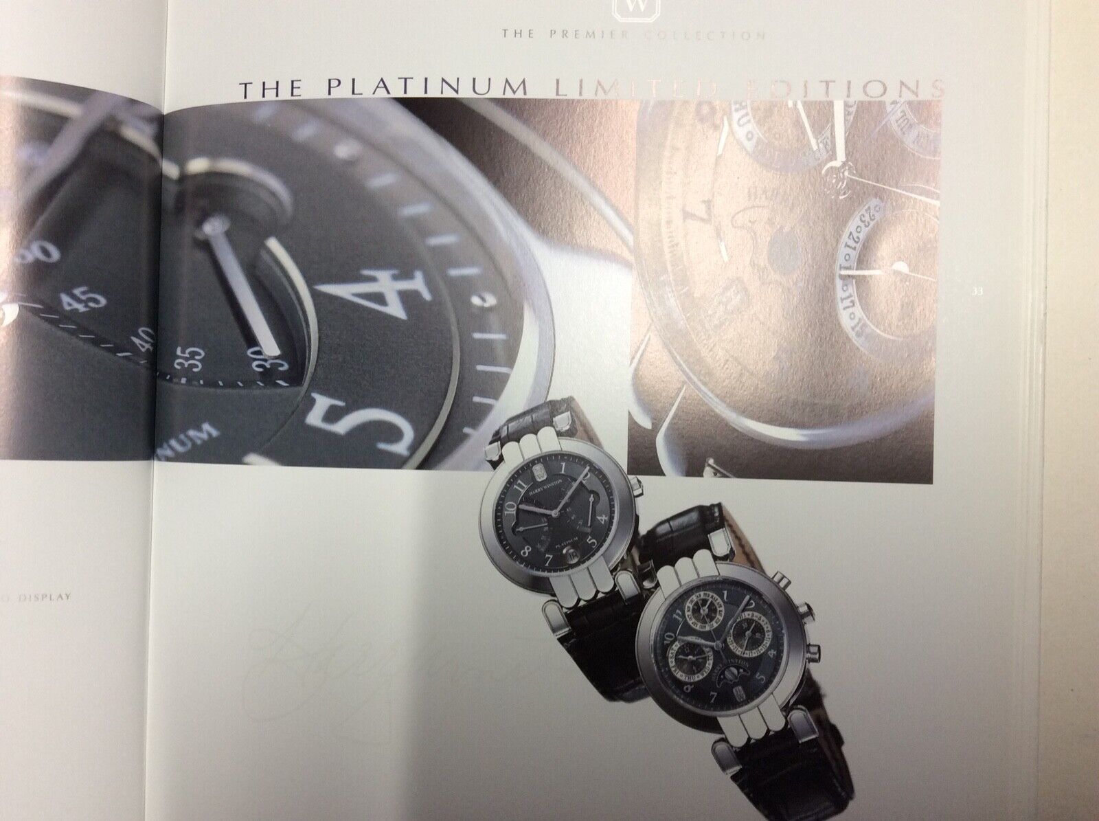 HARRY WINSTON RARE TIMEPIECES  DEPLIANT ADVERTISEMENT