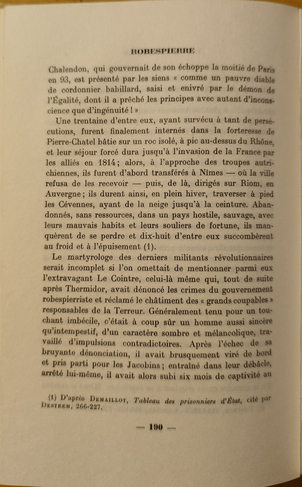 Robespierre, P. Bessand Massenet, Plon ed. 1961 - L'Histoire Humaine
