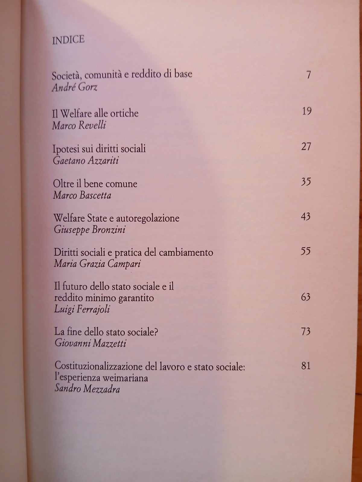 Ai confini dello Stato sociale - Azzariti, Bascetta, Manifestolibri 1995