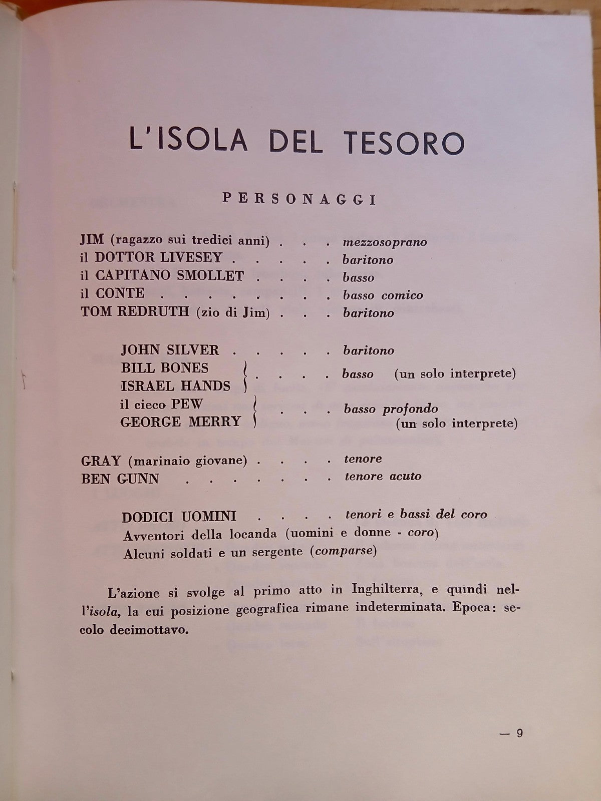 L'Isola del tesoro dramma musicale in tre atti e sette quadri - Vieri Tosatti