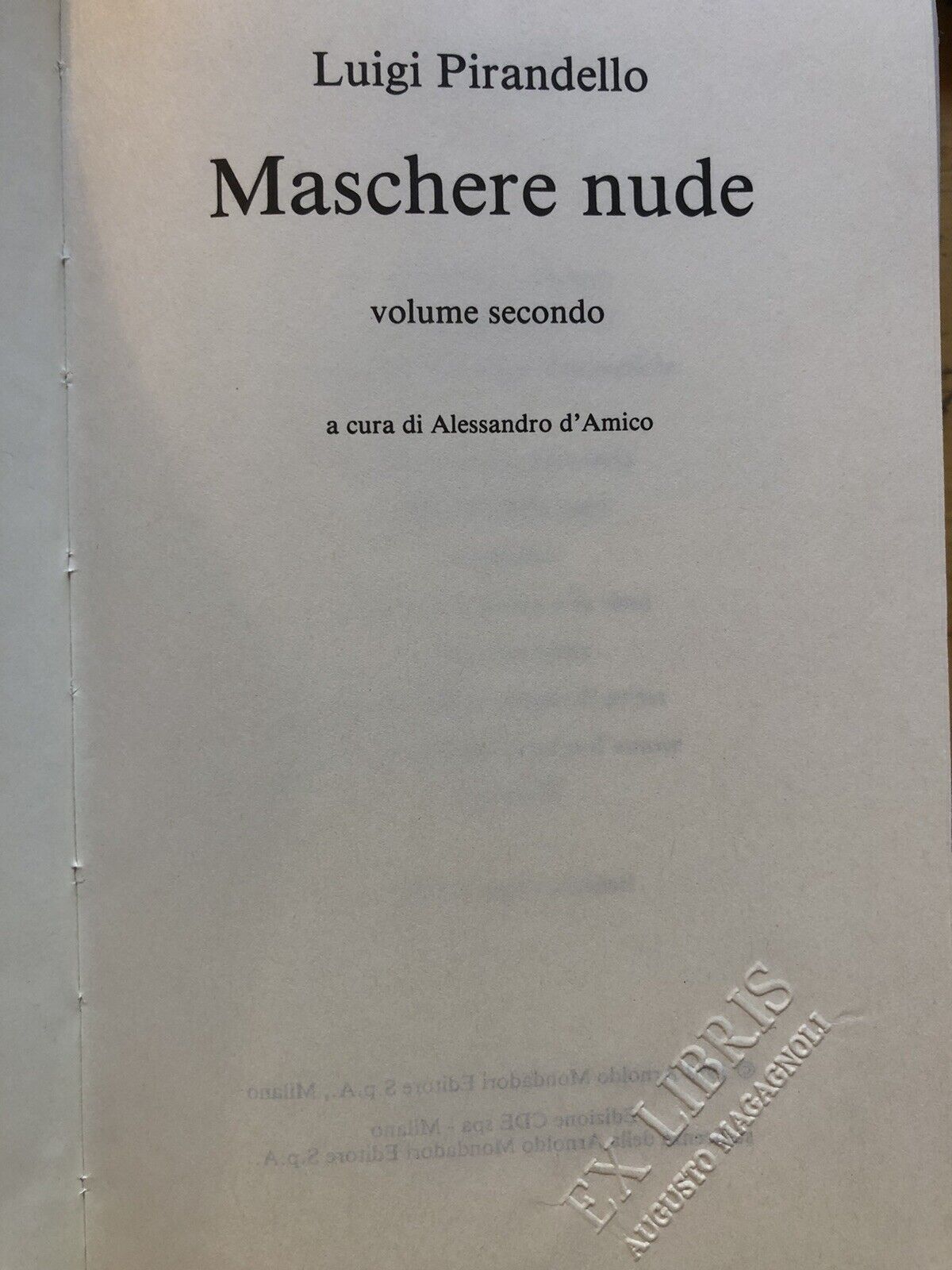Luigi Pirandello Maschere Nude - edizioni CDE 2 volumi con Cofanetto 1994