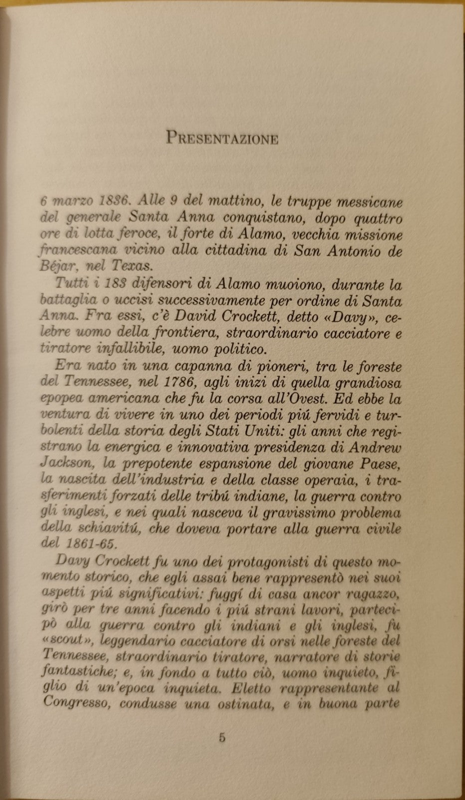 David Crockett - Nunzio Jacono, L'epopea del nuovo mondo, Mursia 1988