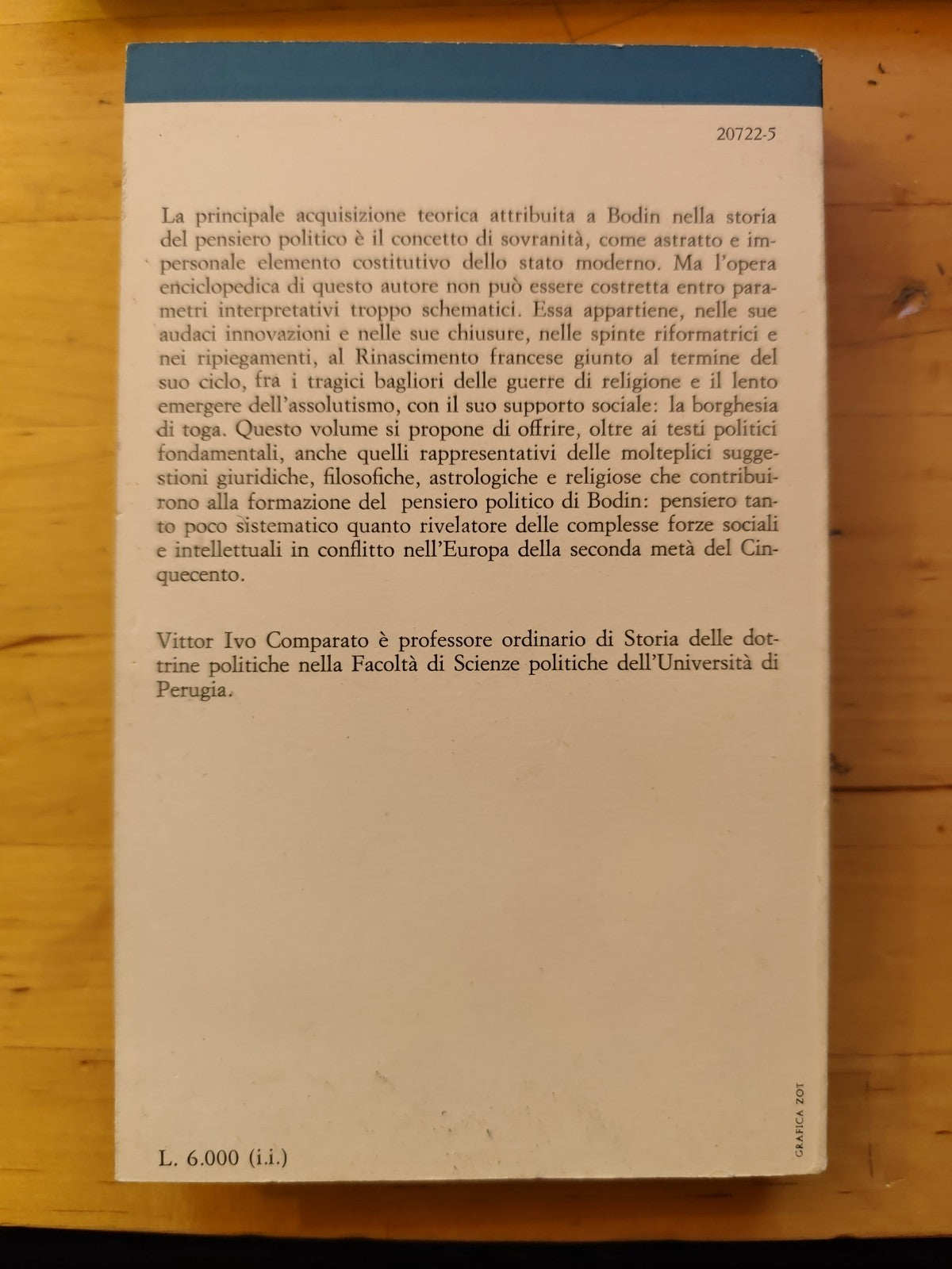 Bodin, antologia di scritti politici, il Mulino 1981