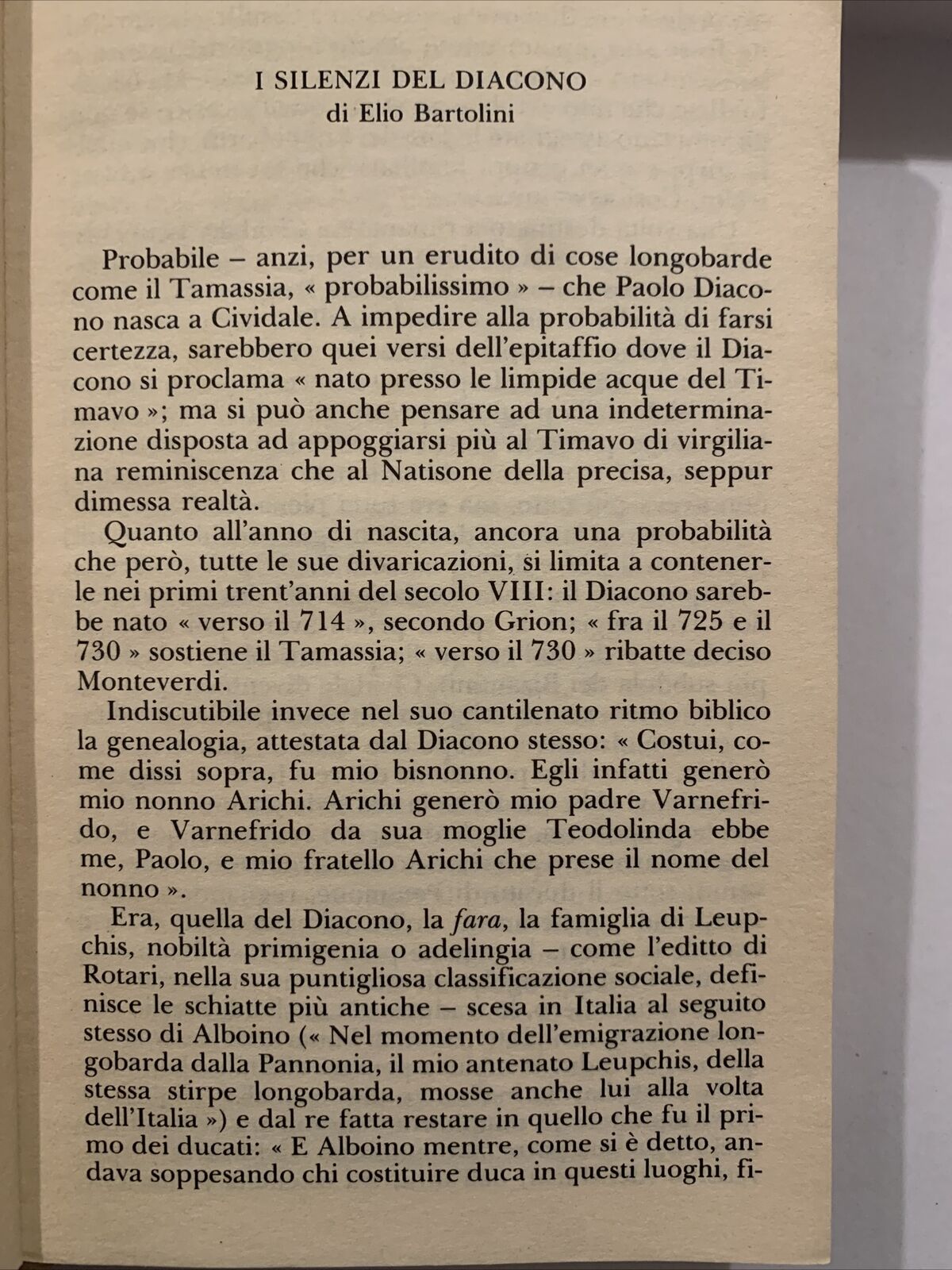 Storia dei Longobardi. PAOLO DIACONO . Tea editore 1988 #