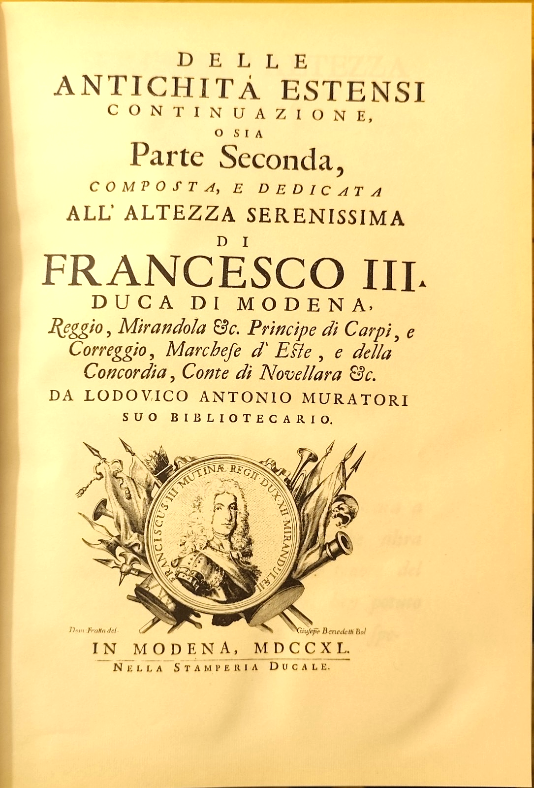 Delle Antichità Estensi, continuazione ossia parte seconda, ristampa Tamari 1988