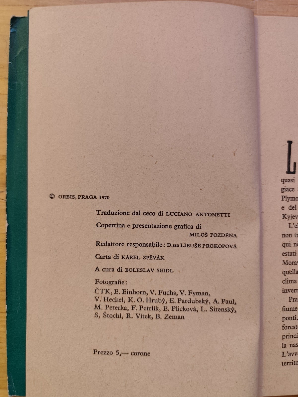 Cecoslovacchia il Paese - Dusan Tomasek, Orbis 1970