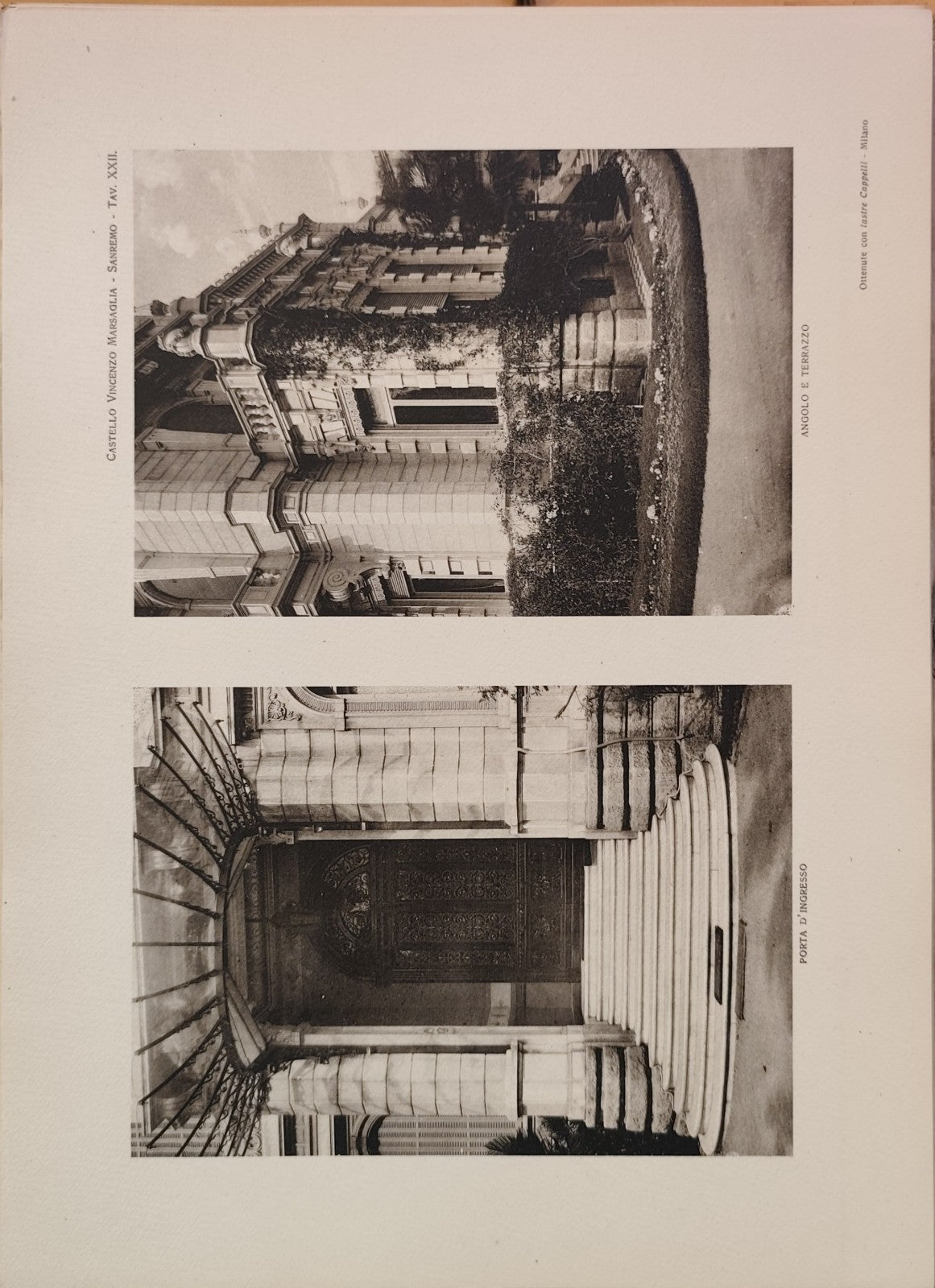Ville e Castelli d'Italia, Riviera Ligure, Vittorio Cicala 1917, Gustavo Modiano