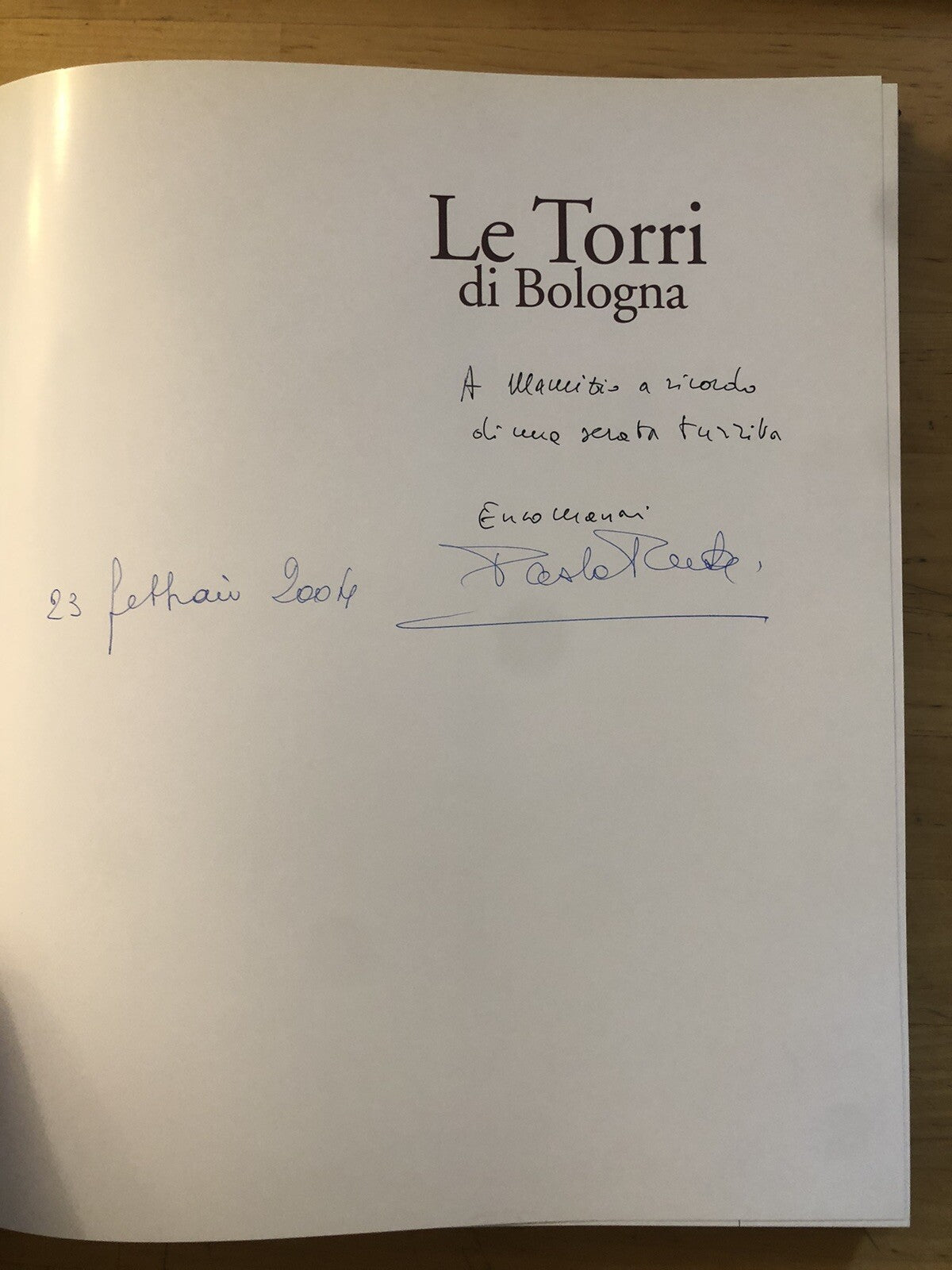 Le torri di Bologna, Fabio Morellato. L'Inchiostroblu 2003