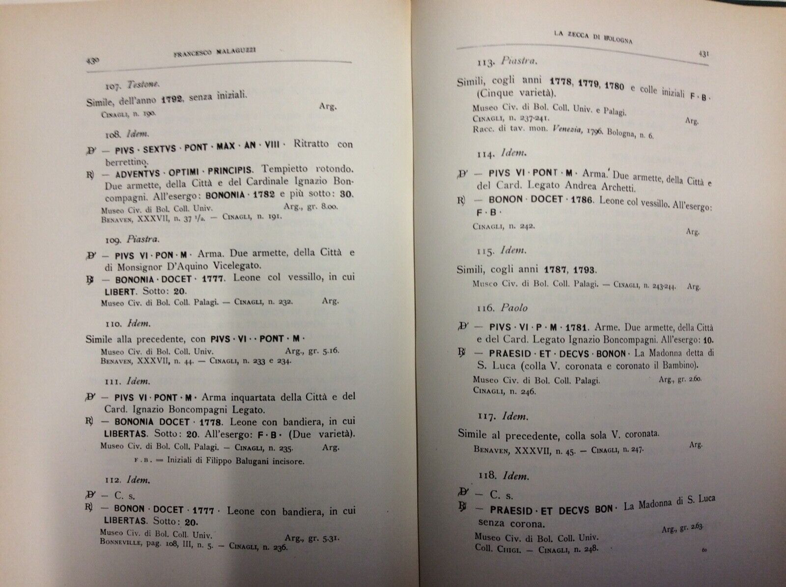 MALAGUZZI VALERI, LA ZECCA DI BOLOGNA, FORNI EDITORE RISTAMPA